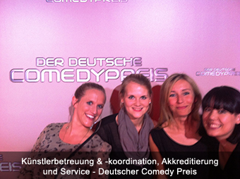 Künstlerbetreuung & -koordination, Akkreditierung und Service - Deutscher Comedy Preis Künstlerbetreuung & -koordination, Akkreditierung und Service - Deutscher Comedy Preis