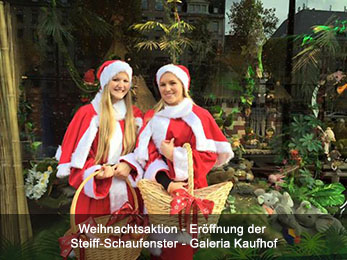 Weihnachtsaktion - Eröffnung der Steiff-Schaufenster - Galeria Kaufhof Weihnachtsaktion - Eröffnung der Steiff-Schaufenster - Galeria Kaufhof