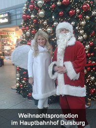 Weihnachtspromotion im Hauptbahnhof Duisburg Weihnachtspromotion im Hauptbahnhof Duisburg