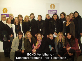ECHO Verleihung - Kuenstlerbetreuung - VIP Hostessen ECHO Verleihung - Kuenstlerbetreuung - VIP Hostessen