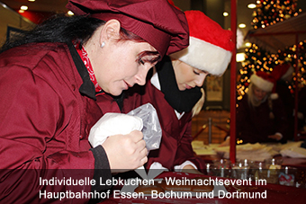 Individuelle Lebkuchen - Weihnachtsevent im Hauptbahnhof Essen, Bochum und Dortmund Individuelle Lebkuchen - Weihnachtsevent im Hauptbahnhof Essen, Bochum und Dortmund