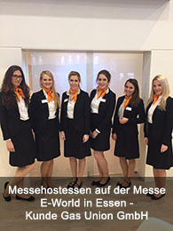 Messehostessen auf der Messe E-World in Essen - Kunde Gas Union GmbH Messehostessen auf der Messe E-World in Essen - Kunde Gas Union GmbH