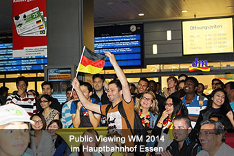 Public Viewing WM 2014 im Hauptbahnhof Essen Public Viewing WM 2014 im Hauptbahnhof Essen