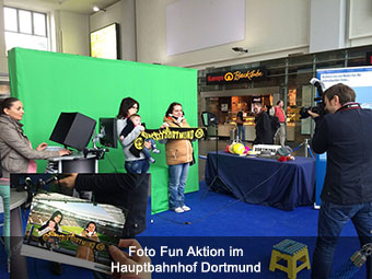 Foto Fun Aktion im Hauptbahnhof Dortmund Foto Fun Aktion im Hauptbahnhof Dortmund